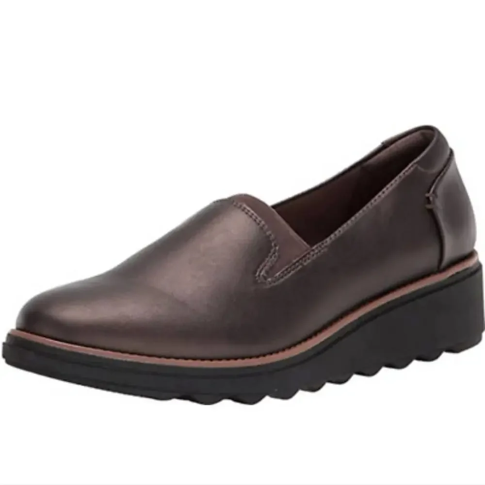 Clarks Women’s Sharon Dolly Loafer‎ 7 Antique Bronze size 10 new!